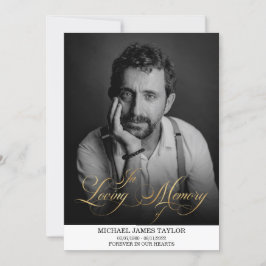 Gold Calligrafie-foto in het liefhebben van geheug Kaart