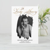 Gold Calligrafie-foto in het liefhebben van geheug Kaart (Staand voorkant)