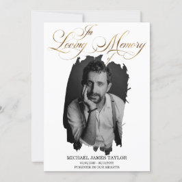 Gold Calligrafie-foto in het liefhebben van geheug Kaart