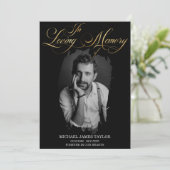 Gold Calligrafie-foto in het liefhebben van geheug Kaart (Staand voorkant)