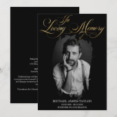 Gold Calligrafie-foto in het liefhebben van geheug Kaart (Voorkant / Achterkant)