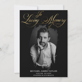 Gold Calligrafie-foto in het liefhebben van geheug Kaart