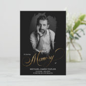 Gold Calligrafie-foto in het liefhebben van geheug Kaart (Staand voorkant)