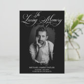 Gold Calligrafie-foto in het liefhebben van geheug Kaart (Staand voorkant)