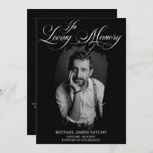 Gold Calligrafie-foto in het liefhebben van geheug Kaart (Voorkant / Achterkant)