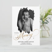 Gold Calligrafie-foto in het liefhebben van geheug Kaart (Staand voorkant)