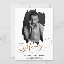 Gold Calligrafie-foto in het liefhebben van geheug Kaart