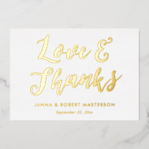 Gold Calligrafie Foto van Love and Bedankt Gold