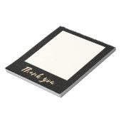 Gold Calligrafie Hartelijk dank met Stippen op zwa Notitieblok (Linkerzijde)