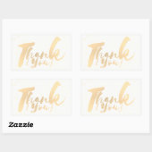 Gold Calligrafie Hartelijk dank Stippen op White F Rechthoekige Sticker (Vel)