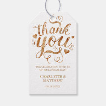 Gold Calligrafie Hartelijk dank voor de voordelen