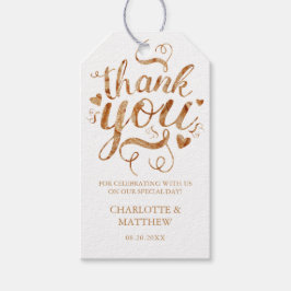 Gold Calligrafie Hartelijk dank voor de voordelen  Cadeaulabel