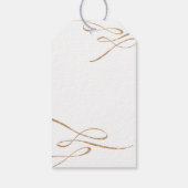 Gold Calligrafie Hartelijk dank voor de voordelen  Cadeaulabel (Achterkant)