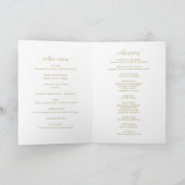 Gold Calligrafie-script Weddenschap Boeket Programma (Binnen)