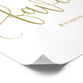 Gold Calligrafie-scriptfeesten Poster (Hoek)