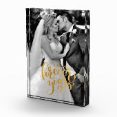 Gold Calligrafie voor je bruiloft herinneringen Fotoblokken (Rechts)