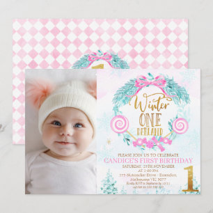 Gold Calligrafie Winter Onederland Fotodag Kaart