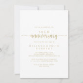 Gold Calligraphy 50th Wedding Jubileum Kaart (Voorkant)