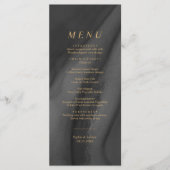 Gold Calligraphy & Black Agat Wedding Menu (Voorkant)