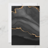 Gold Calligraphy & Black Bridal Shower Invitation Kaart (Achterkant)