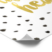 Gold Calligraphy Inspirerend Quote Poster (Hoek)