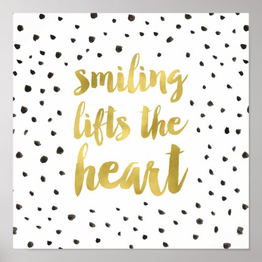 Gold Calligraphy Inspirerend Quote Poster (Voorkant)