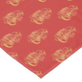 Gold Calligraphy Merry Kerstmis Tablecloth Tafelkleed (Gekanteld)