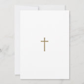 Gold Calligraphy Photo Cross-Loving Memory Funeral Kaart (Achterkant)