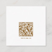 Gold Calligraphy QR Wedding Details Kaart (Achterkant)