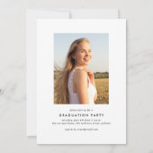 Gold Calligraphy Script Afstuderen Photo Invitatio Kaart (Achterkant)