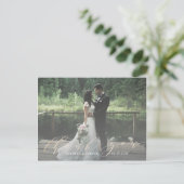 Gold Calligraphy Script Foto Bedankt Faux Folie Briefkaart (Staand voorkant)