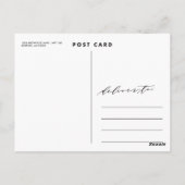 Gold Calligraphy Script Foto Bedankt Faux Folie Briefkaart (Achterkant)