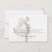 Gold Calligraphy Script Love and Gratitude Photo Bedankkaart (Achterkant)