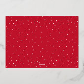 Gold Calligraphy Script Merry Kerstry 3 Foto Folie Feestdagenkaart (Achterkant)