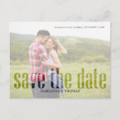 Gold Calligraphy Script Photo QR Code Budget Aankondigingskaart (Voorkant)