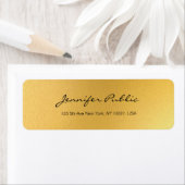 Gold Calligraphy Script Simple Elegant Sjabloon Etiket (Insitu)