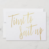 Gold Calligraphy "Time to suit" Kaart (Voorkant)