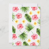 Gold Calligraphy Tropical Birthday Invitation Kaart (Achterkant)