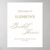 Gold Calligraphy Vrijgezellenfeest Welcome Sign Poster (Voorkant)