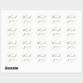 Gold Calligraphy Weddenschap Hartelijk dank Ronde Sticker (Vel)