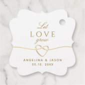 Gold Calligraphy Wedding Bedankjes Labels (Achterkant)