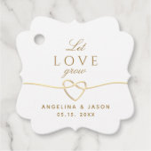 Gold Calligraphy Wedding Bedankjes Labels (Voorkant)