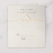 Gold Calligraphy Wedding Plaatskaartje (Buitenkant ongevouwen)