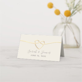 Gold Calligraphy Wedding Plaatskaartje