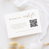 Gold Calligraphy Wedding QR Code Wedding Website Informatiekaartje