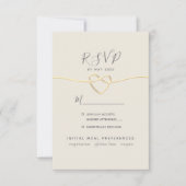 Gold Calligraphy Wedding RSVP Kaartje (Voorkant)