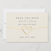 Gold Calligraphy Wedding Save The Date (Voorkant)