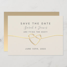 Gold Calligraphy Wedding Save The Date