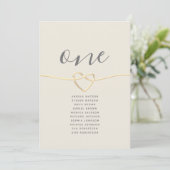 Gold Calligraphy Wedding Seating Chart (Staand voorkant)