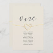 Gold Calligraphy Wedding Seating Chart (Voorkant / Achterkant)